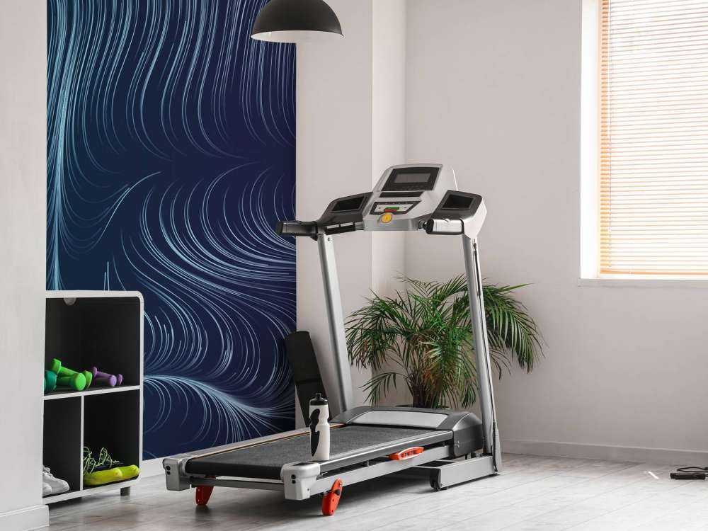 Linee illuminate blu