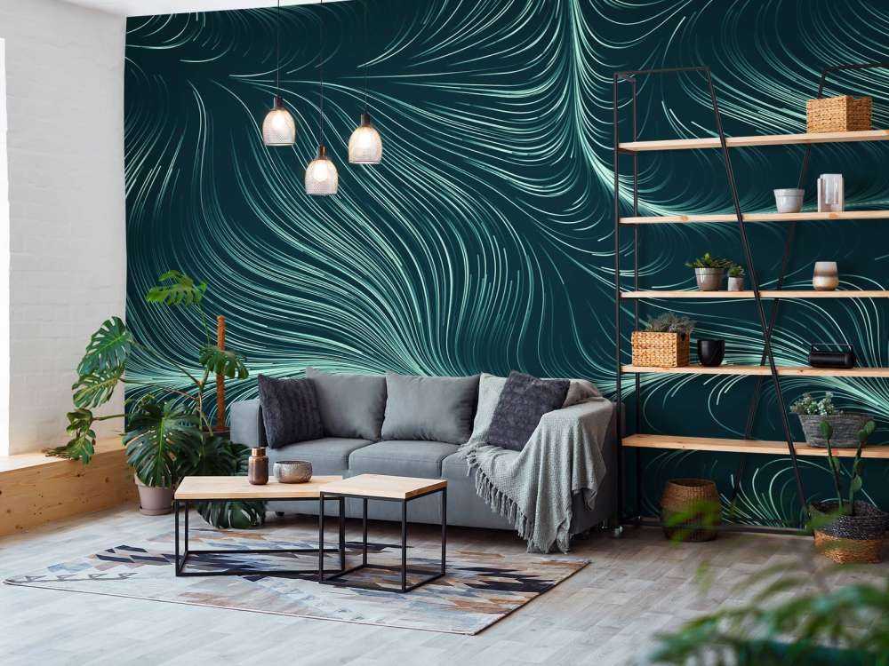 Linee illuminate di verde