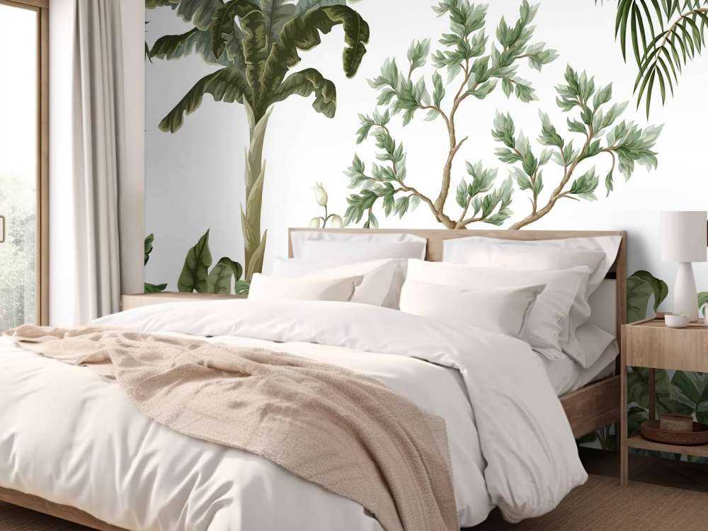 Paesaggio della giungla con palme