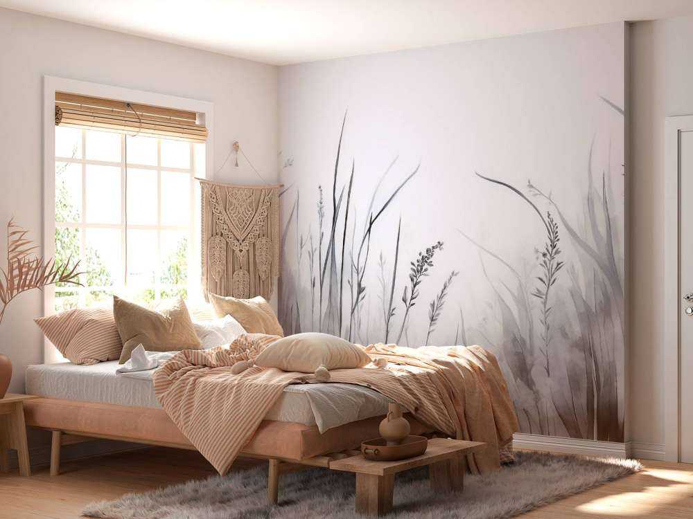 Carta da parati grigio morbido armonioso