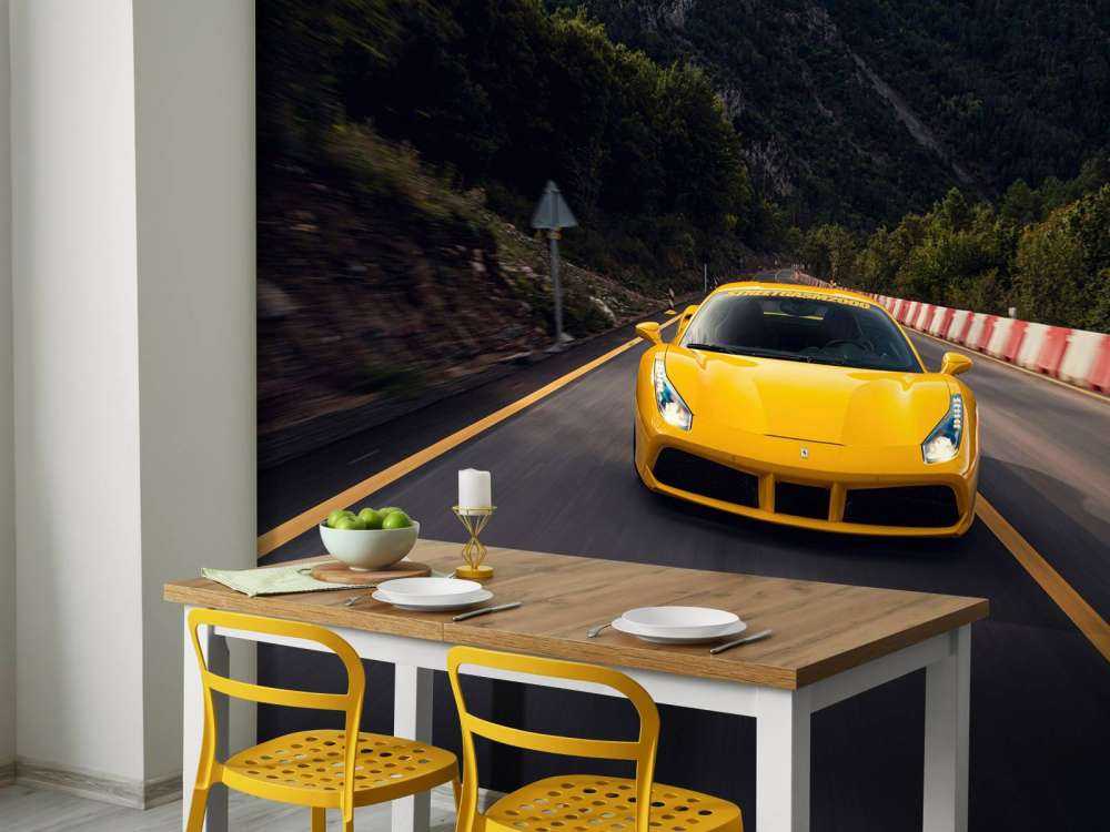 Velocità attraverso i passi montani verdi