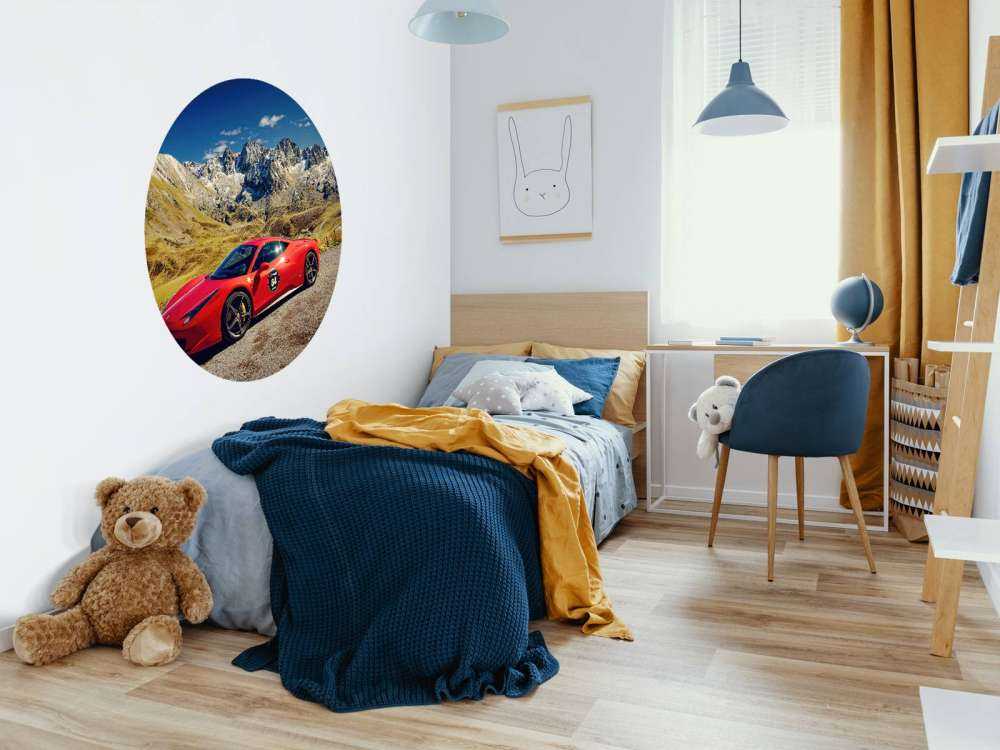 Ferrari 458 con le cime alpine