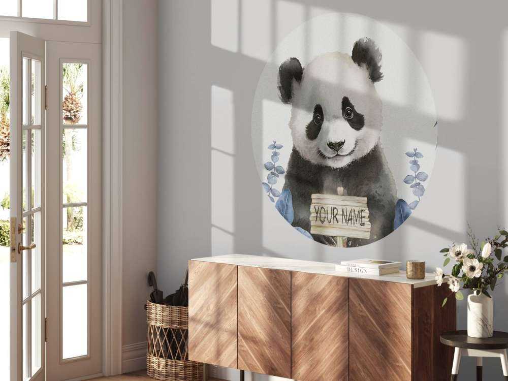 Baby panda nella giungla blu