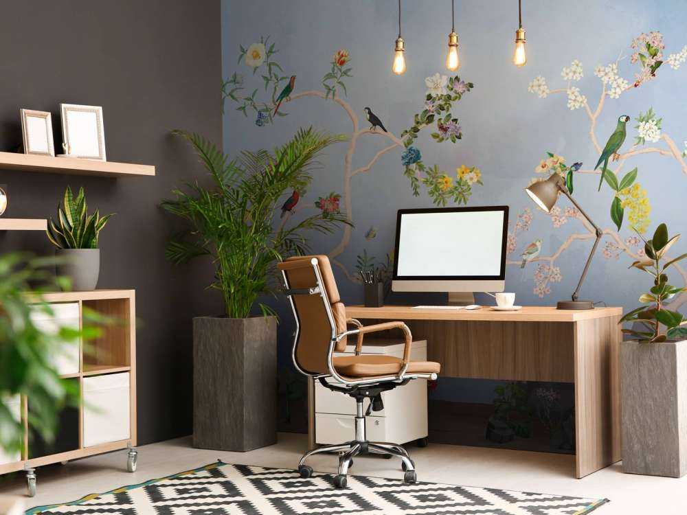 Uccelli nel Giardino Panorama Blu