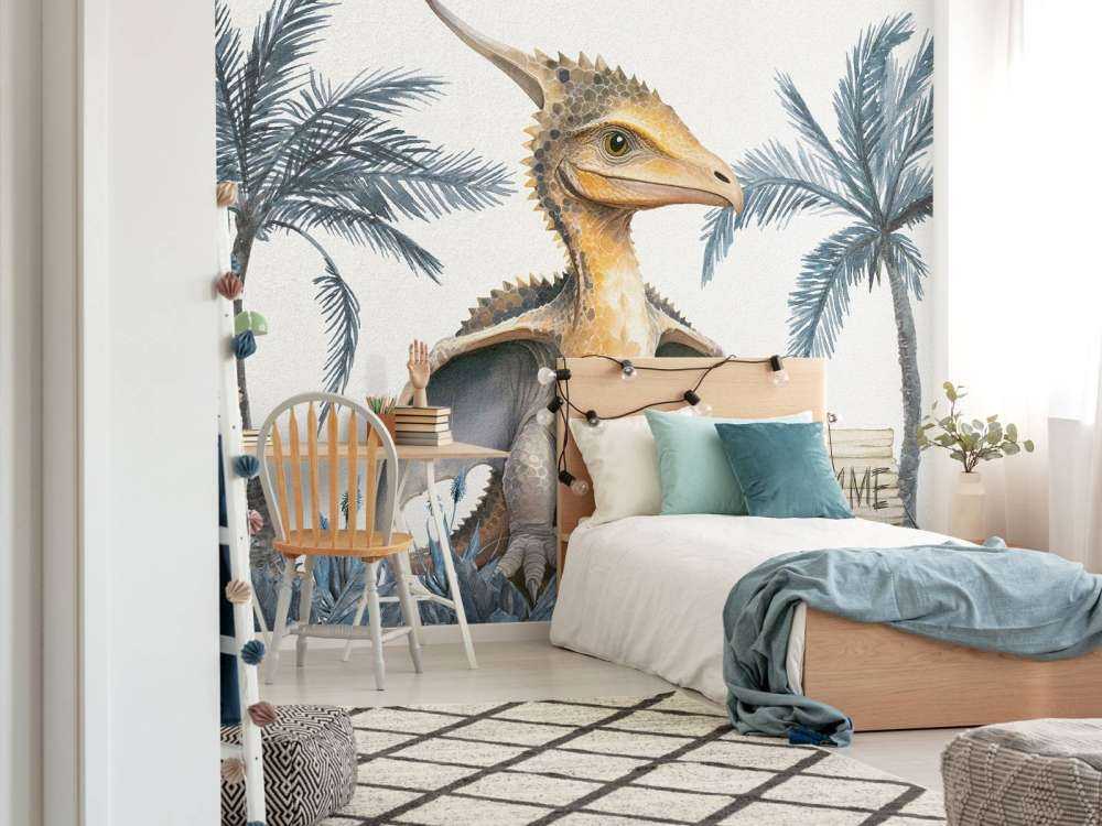 Baby pteranodon nella giungla blu