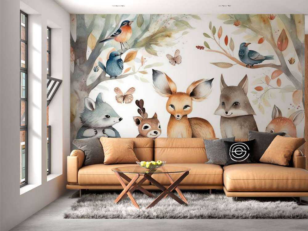 Narrazione del Bosco Insieme Acquerello