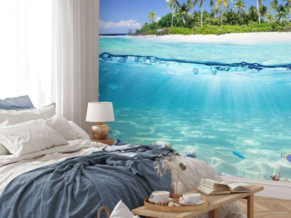 Isola tropicale e barriera corallina