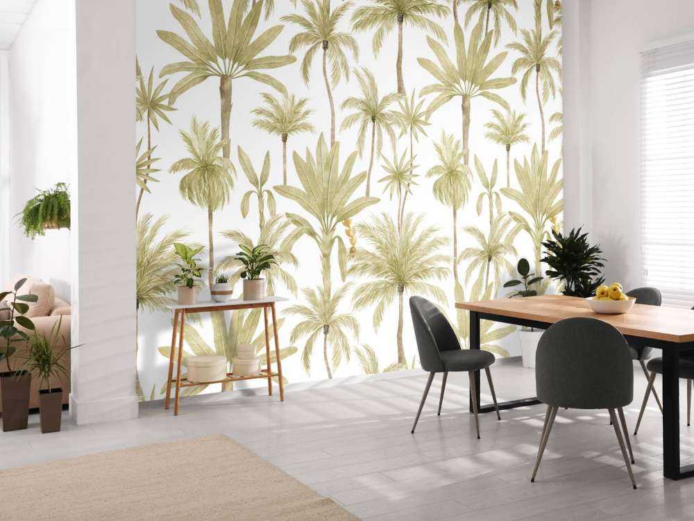 Alberi tropicali ad acquerello