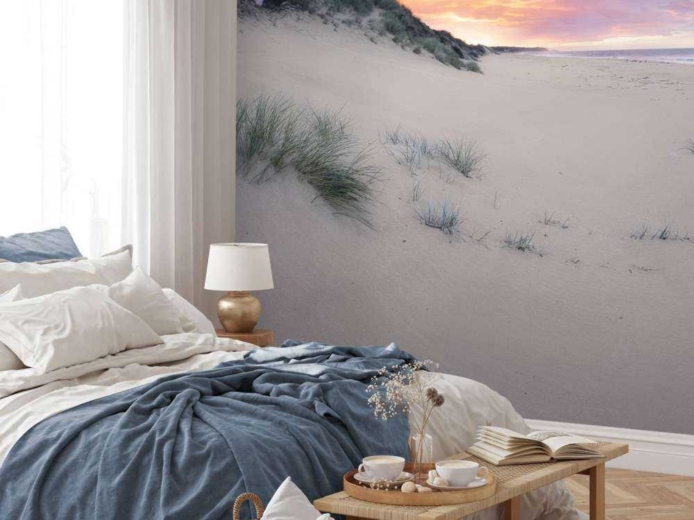 Alba sulle dune di sabbia