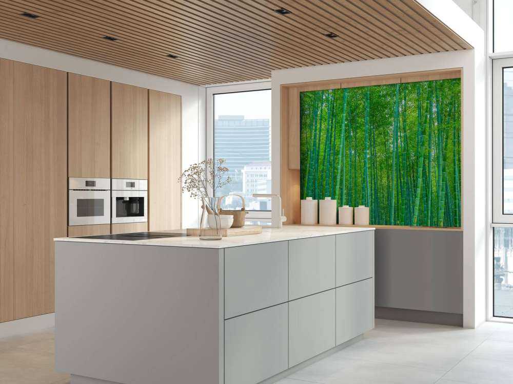 Una verde foresta di bambù