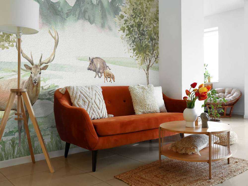 Animali della foresta colorati