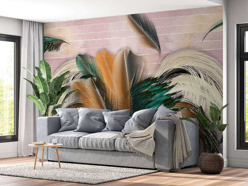 Plumas en forma de flor