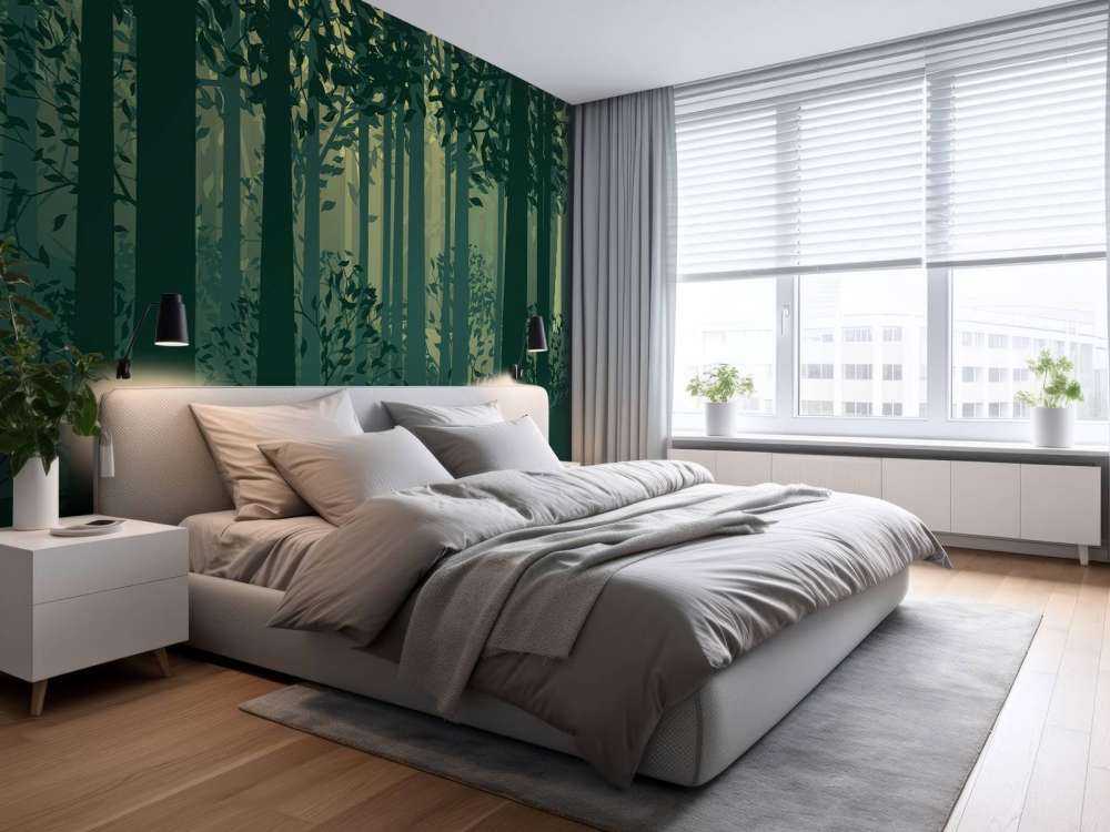 Paesaggio forestale astratto