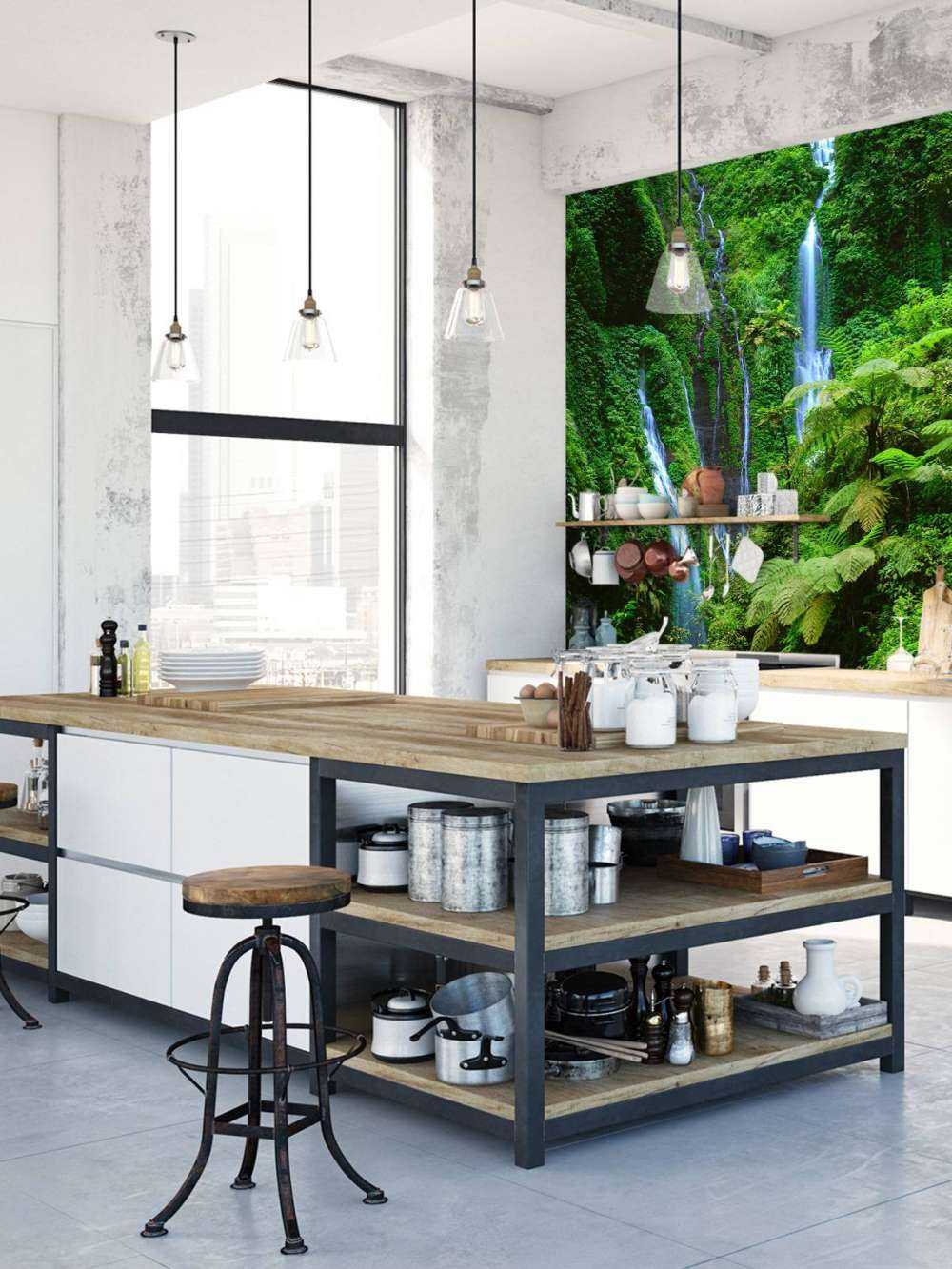 Giungla verde e cascate