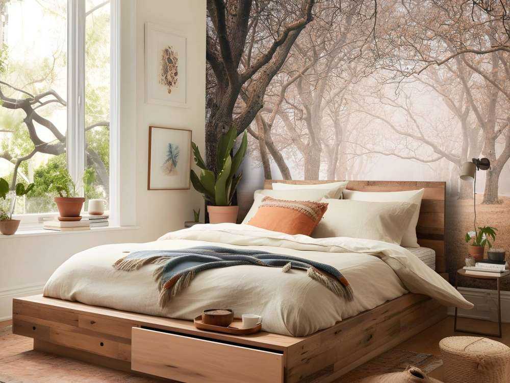 Fila di alberi secolari