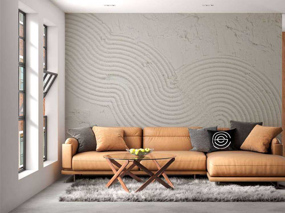 Linee e strutture organiche in bianco sporco