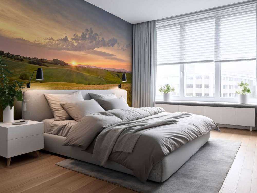 Tramonto in un paesaggio italiano