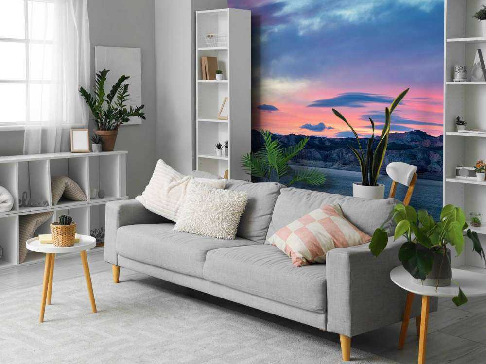 Lago con il tramonto