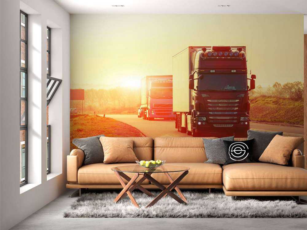 Camion su un'autostrada