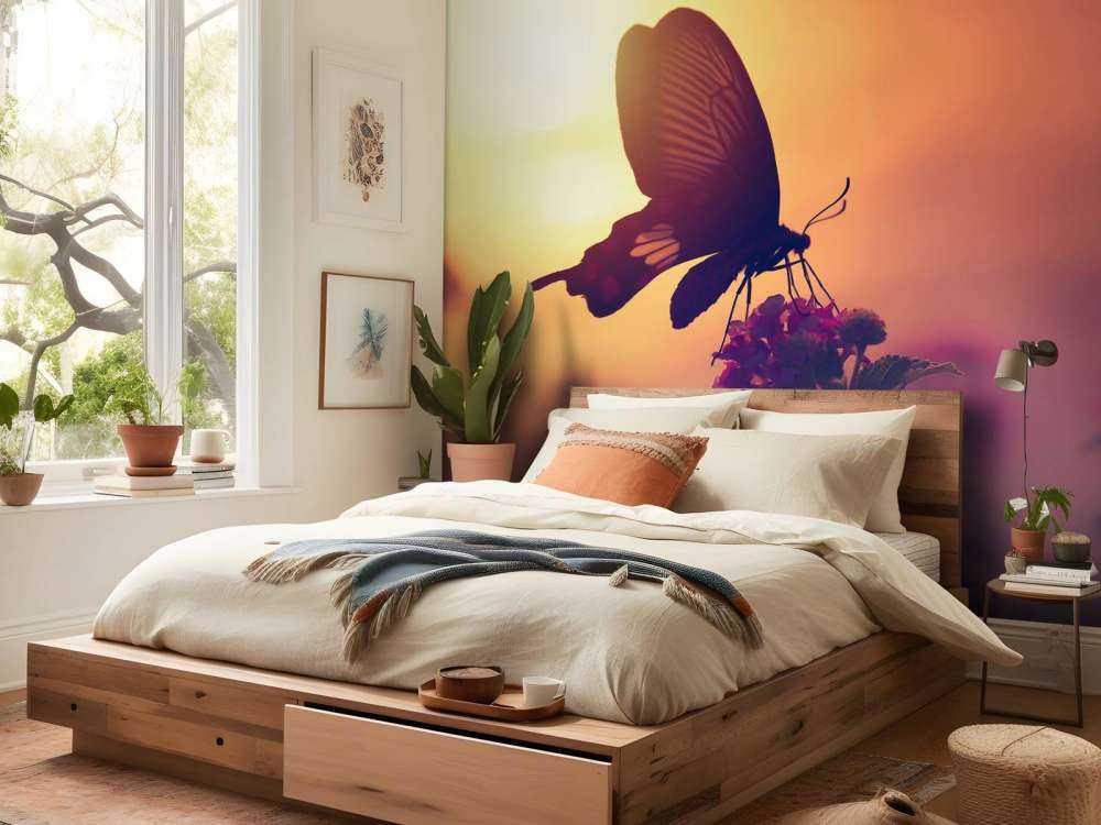 Farfalla con il tramonto