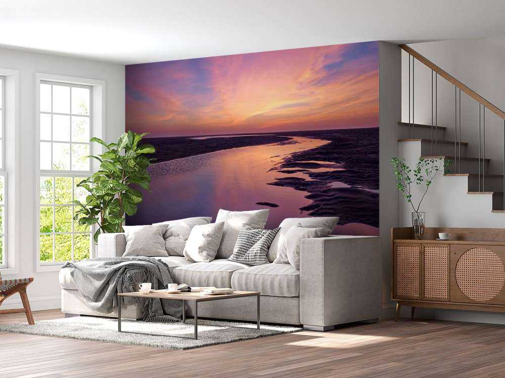 Tramonto con aria viola