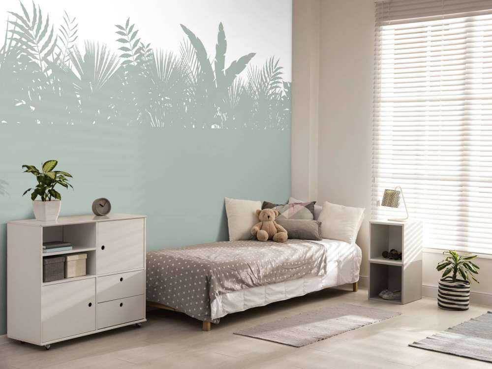 Sagome di foglie di palma, verde chiaro