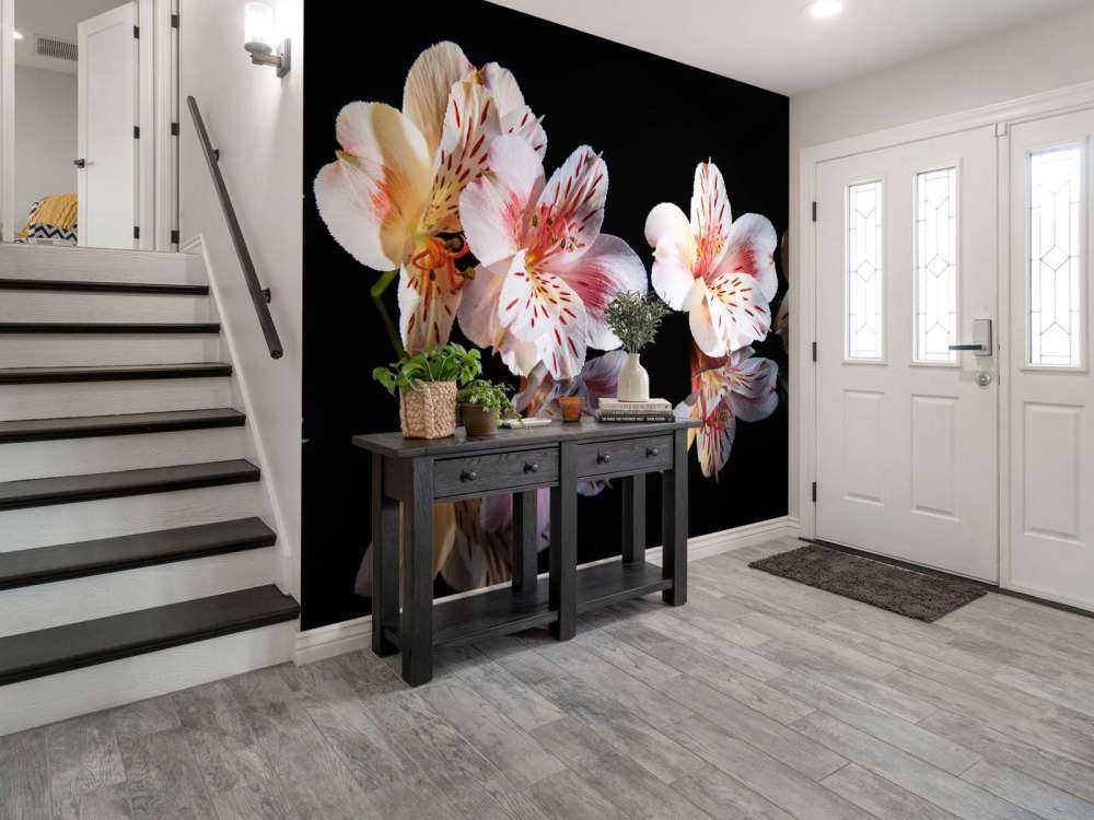 Alstroemeria fiori con riflessione